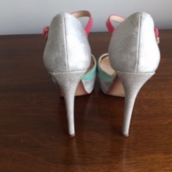 Boutique 9 Color Block Platform Ankle Strap Heels - Picture 4 of 5